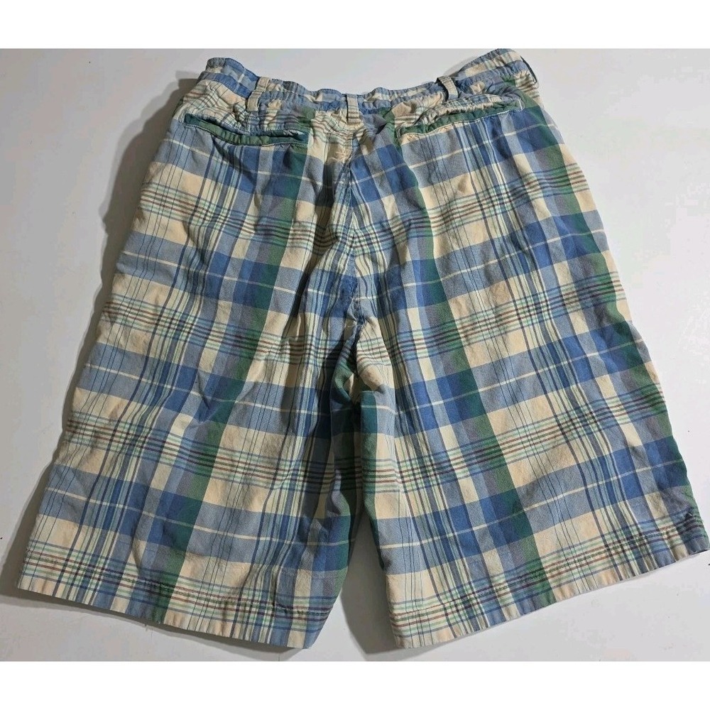 Abercrombie & Fitch Shorts Mens Vintage 34 Blue Plaid Y2K 90s Skate Preppy